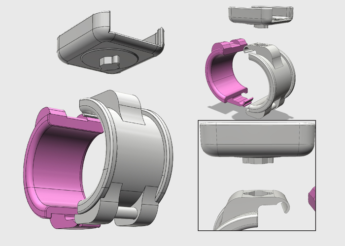 Apple Watch 44-45mm tube Bicycle/motorcycle 3D Print 85671