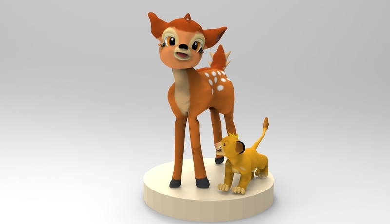 Bambi and Simba 