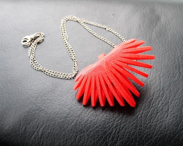 Heart Slice Necklace 3D Print 85821