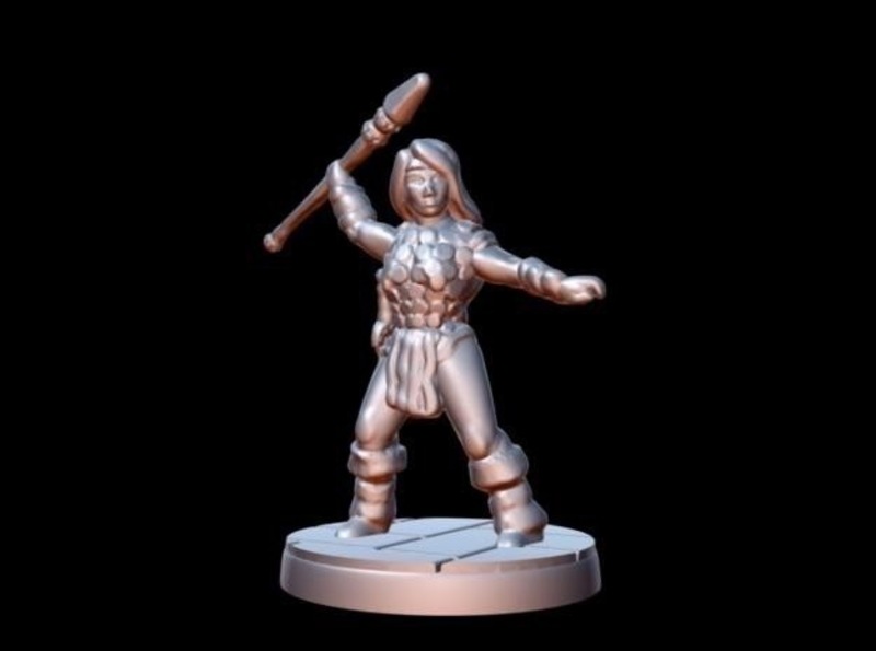 Barbarian Steppe Hunter (15mm scale)
