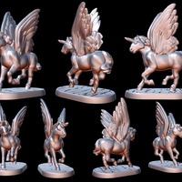 Small Pegacorn (15mm scale) 3D Printing 86194