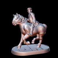 Peaky Blinder w/horse/revolver (15mm scale) - Thumbnail 1