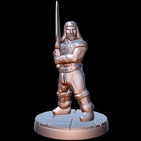 Small Bangsdar the (Modular) Barbarian (15mm scale) 3D Printing 86198