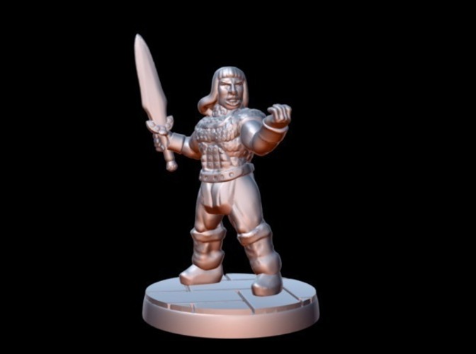 Bangsdar the (Modular) Barbarian (15mm scale) 3D Print 86199