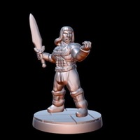 Bangsdar the (Modular) Barbarian (15mm scale) - Thumbnail 2