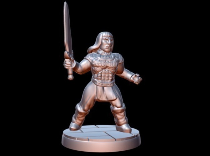 Bangsdar the (Modular) Barbarian (15mm scale) 3D Print 86200