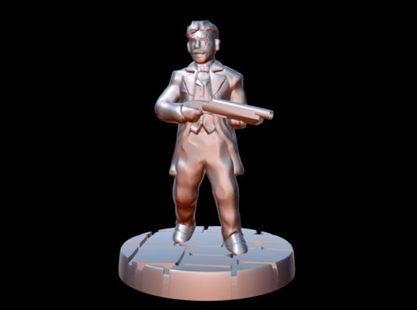 Peaky Blinder w/shotgun (15mm scale)