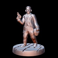 Small Peaky Blinder w/revolver/advancing (15mm scale) 3D Printing 86209