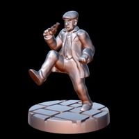 Peaky Blinder w/revolver/stomping (15mm scale) - Thumbnail 1