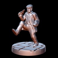 Small Peaky Blinder w/revolver/stomping (15mm scale) 3D Printing 86212