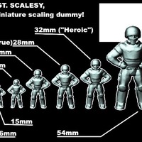 Small Sgt. Scalesby, the Miniature Scaling Dummy 3D Printing 86313