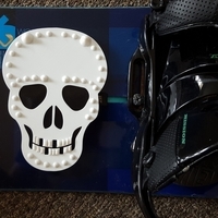 Small Skull Snowboard Stomp Pad 3D Printing 86316