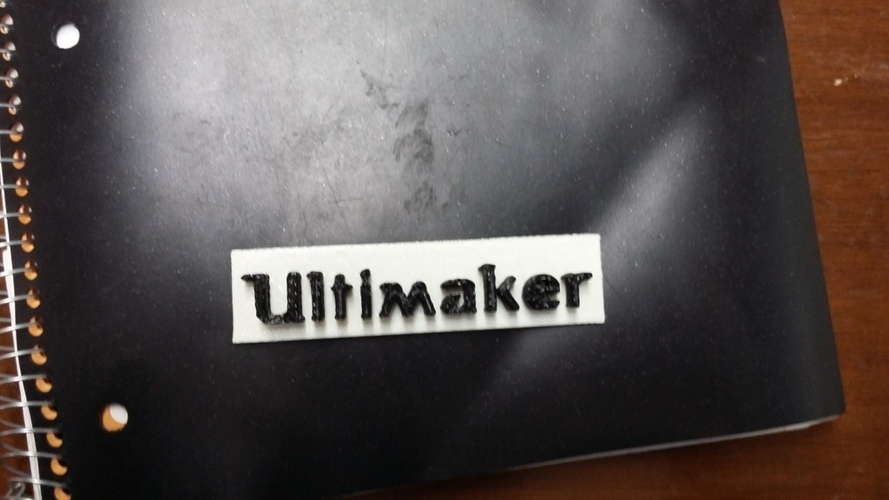 Ultimaker logo nameplate (Single/Dual Extrusion) 3D Print 86328