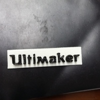 Small Ultimaker logo nameplate (Single/Dual Extrusion) 3D Printing 86328