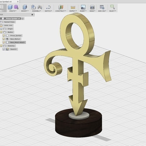 Artist Formerly Known as Prince Symbol Statue 3D Print 86334