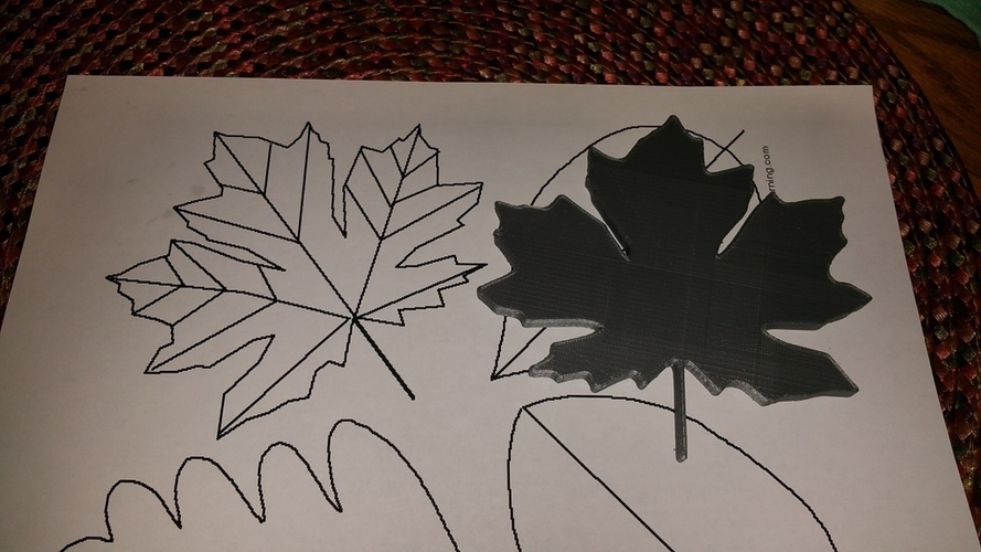 Leaf Stencils for drawing leaves. 3D Print 86482