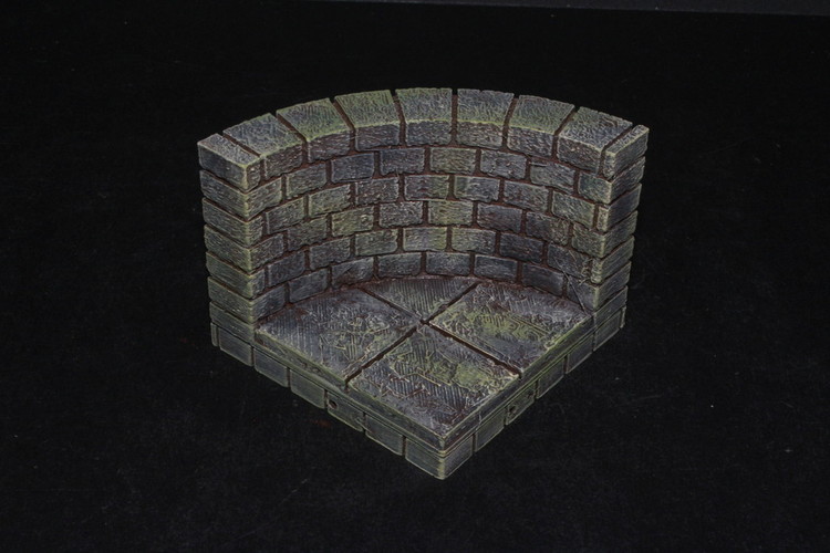 3D Printed OpenForge 2.0 Cut-Stone External Curved Tile by Devon Jones ...