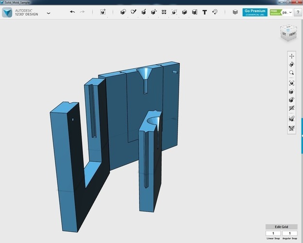 allforge Sample Mold Holder and Slotted Insert