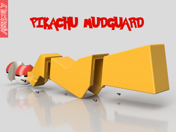 Pikachu Mudguard 3D Print 86998
