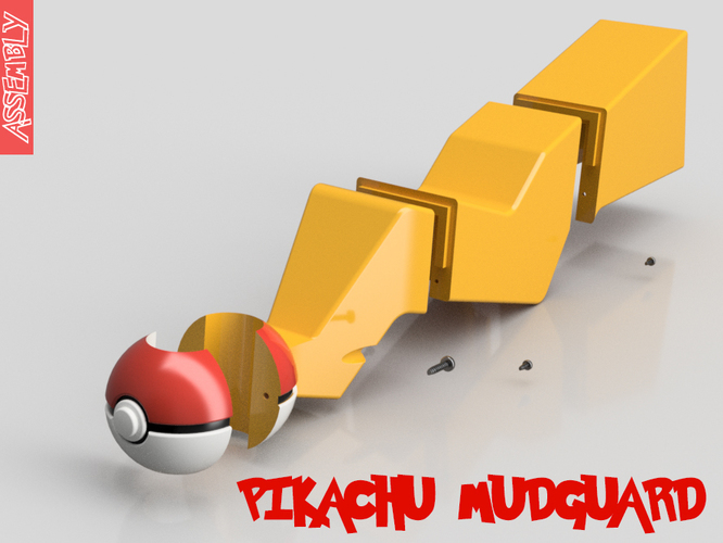 Pikachu Mudguard 3D Print 86999