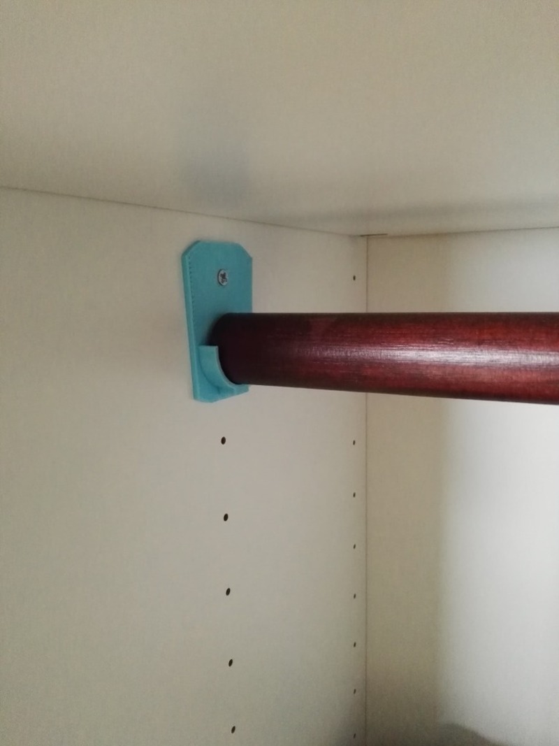 Stangenhalterung für Ikea Besta Schrank