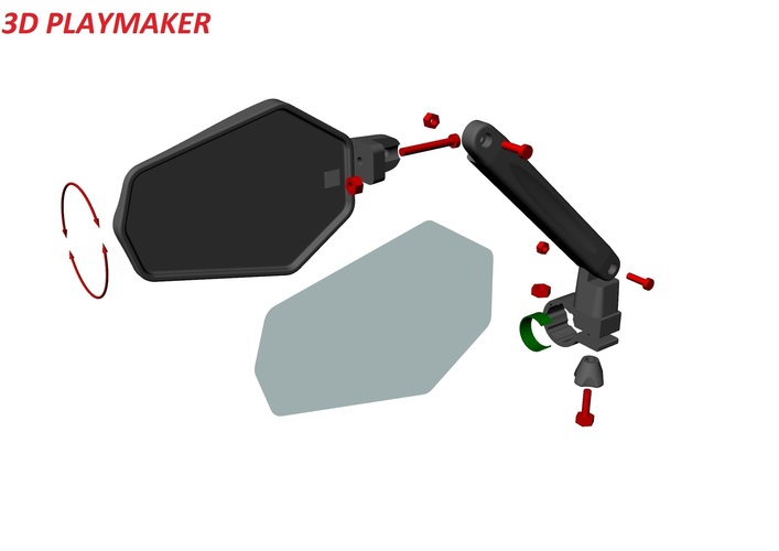 SIDE MIRROR ARTICULATED 3D Print 87387