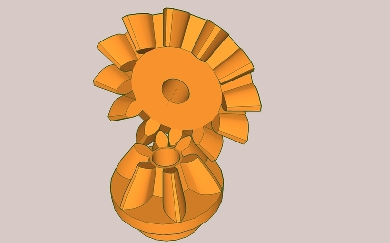 Bevel gear for nema17