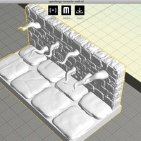Small Tentacles OpenForge 2x4 Dungeon Wall 3D Printing 87964