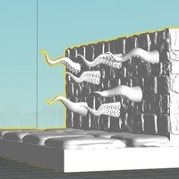 Tentacles OpenForge 2x4 Dungeon Wall - Thumbnail 3