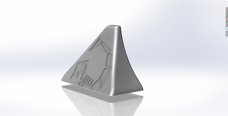 Scorpion Shark Fin for Car Roof, Fiat Abarth
