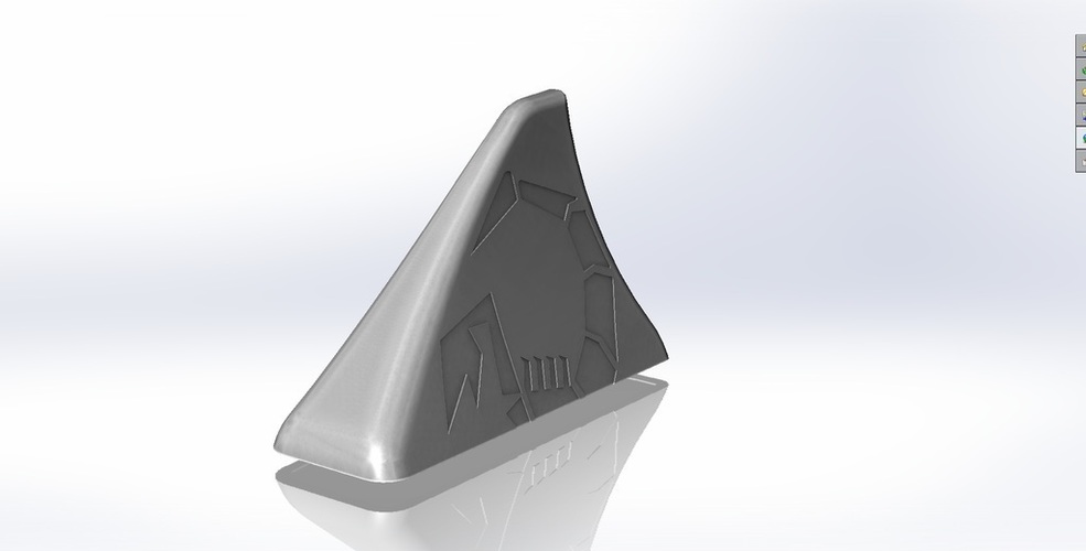 Scorpion Shark Fin for Car Roof, Fiat Abarth 3D Print 88036