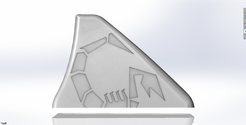 Scorpion Shark Fin for Car Roof, Fiat Abarth 3D Print 88037