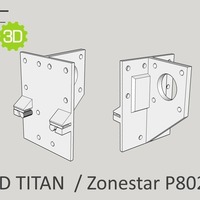 Small E3D Titan / Zonestar P802M mount 3D Printing 88067