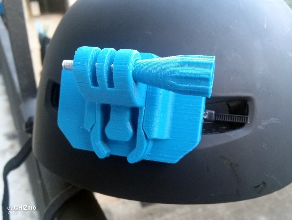 3d Printed Gopro Helmet Front Mount By Theghizmo Pinshape