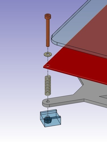 Leveling Nuts - Prusa i3 Al Y Plate 3D Print 88343