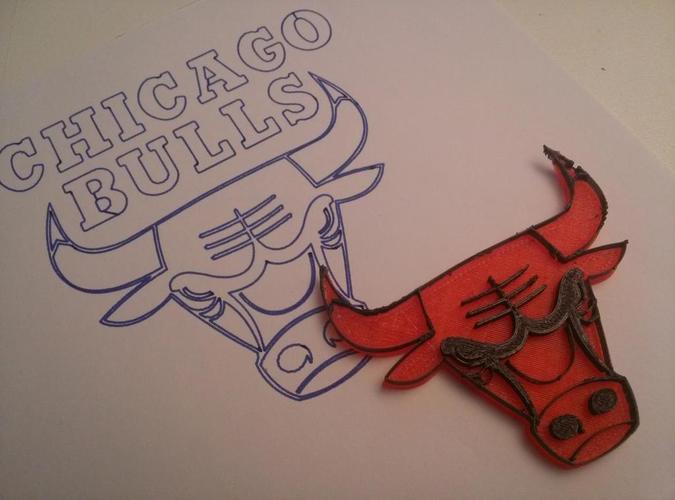 Chicago Bulls Logo 3D Print 88347