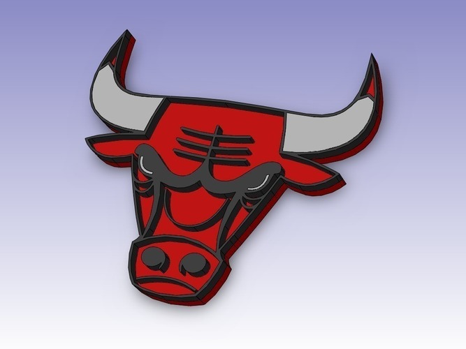 Chicago Bulls Logo 3D Print 88349