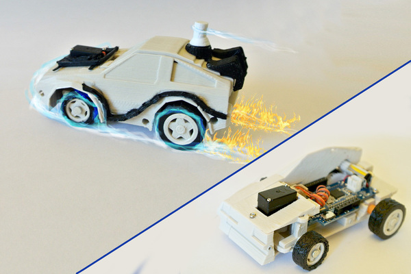 DeLorean BackToFuture RC Car w/ Arduino - 3DRacers