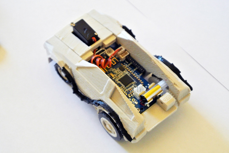 DeLorean BackToFuture RC Car w/ Arduino - 3DRacers 3D Print 88357