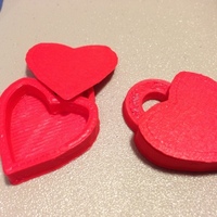 Small Heart Locket Slic3r Friendly 3D Printing 88409