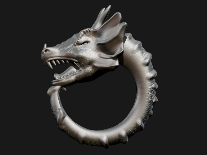 Dragon Ring 3D Print 88510