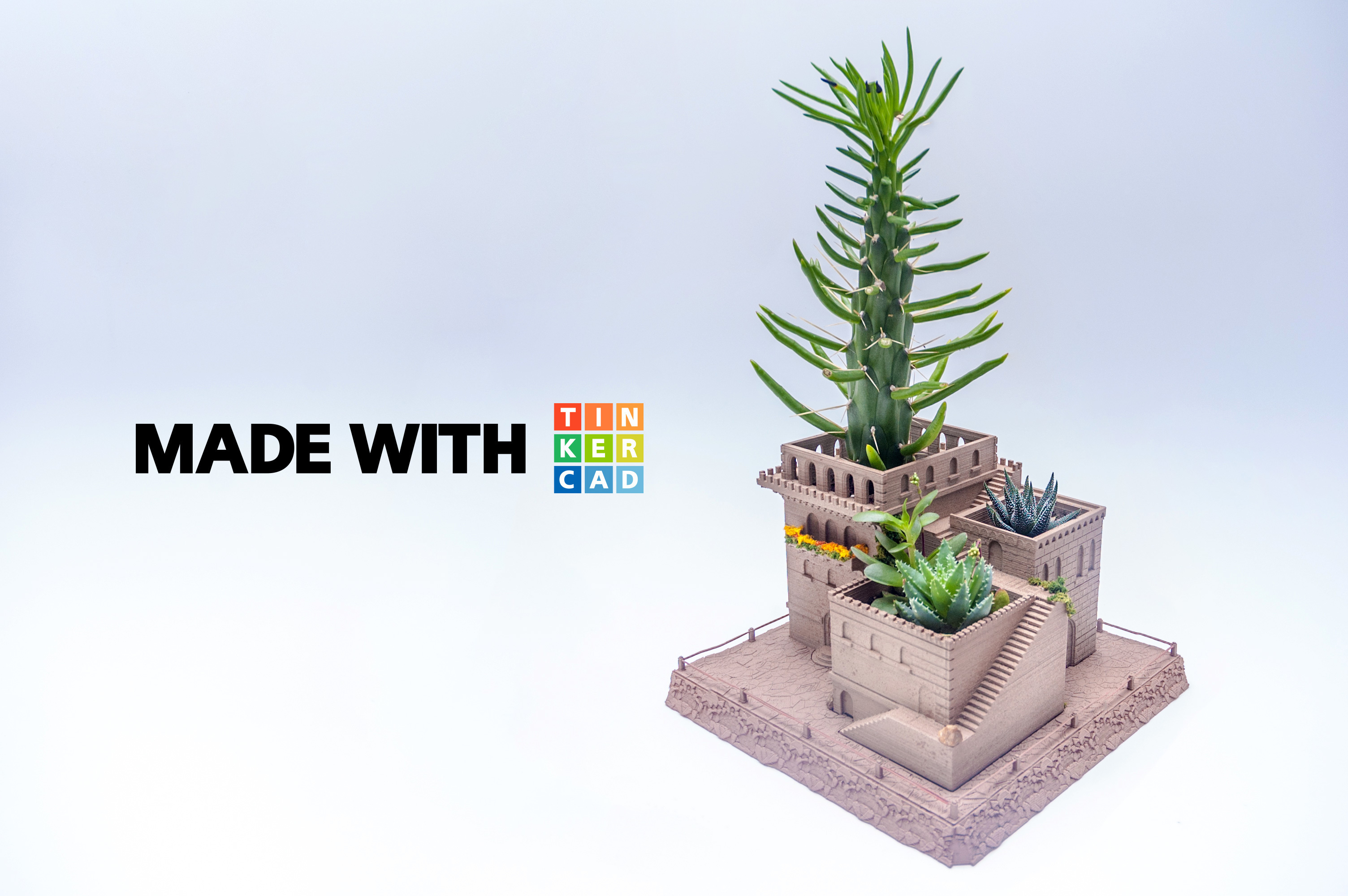 3d printed mini middle eastern villas 3 in 1 planter by yuriysklyar pinshape
