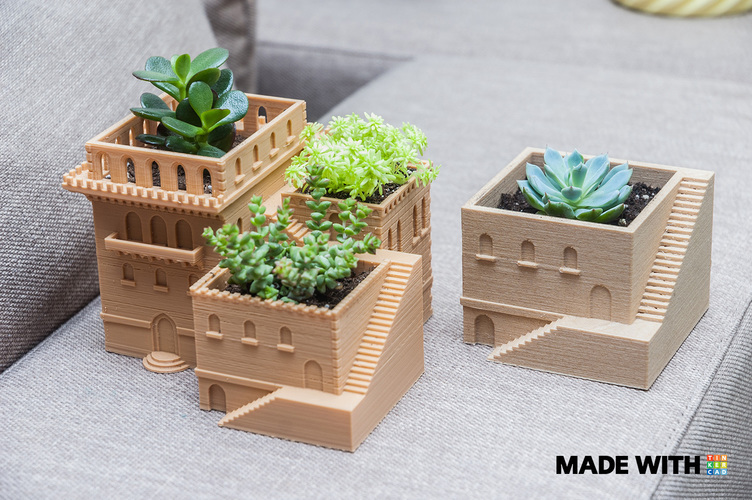 Mini Middle Eastern Villa Planter 3D Print 88628