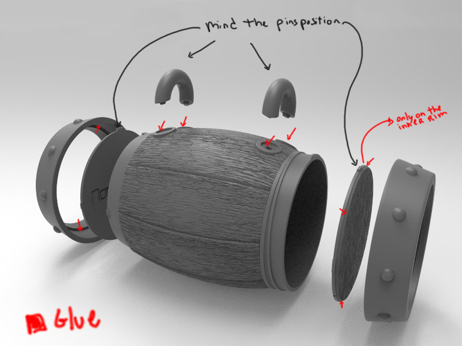 3D Printed Bike storage keg by Noone | Pinshape