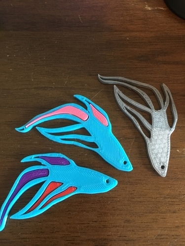 Interchangeable Color Beta Fish   3D Print 88887