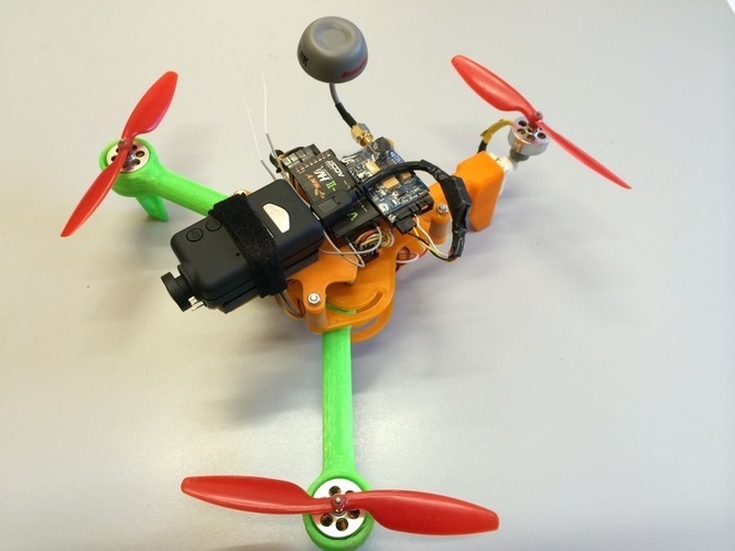 BushBasher MicroTri Mini Rc Tricopter v2 Foldable (RcHobbysUK) 3D Print 89009