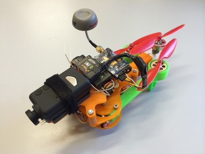 BushBasher MicroTri Mini Rc Tricopter v2 Foldable (RcHobbysUK) 3D Print 89010