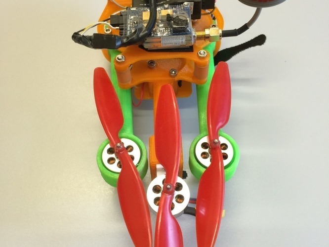 BushBasher MicroTri Mini Rc Tricopter v2 Foldable (RcHobbysUK) 3D Print 89013