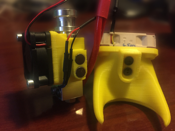 Updated E3Dv6 Shroud and 40 mm Duct w/ Magnetic Coupler 3D Print 89159