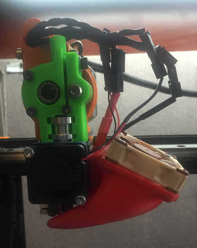 Updated E3Dv6 Shroud and 40 mm Duct w/ Magnetic Coupler 3D Print 89162
